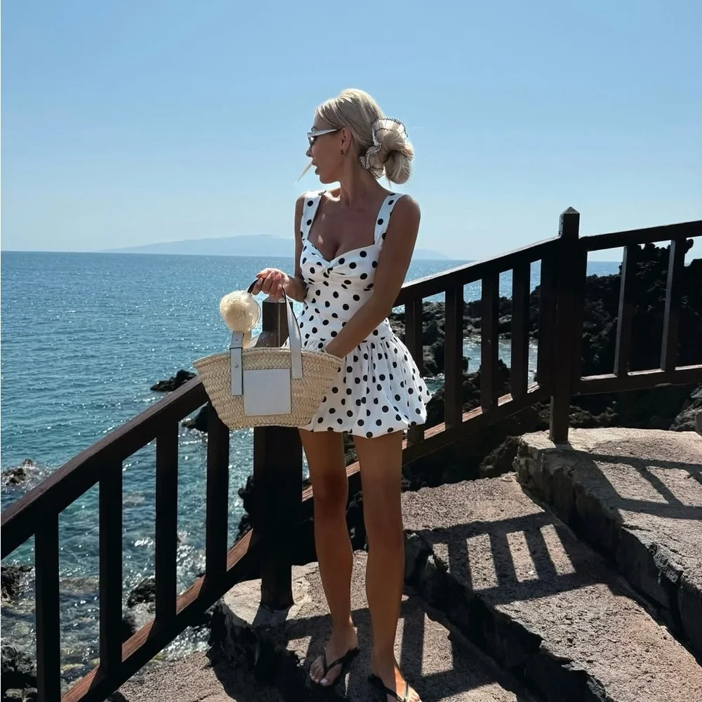 Zara Polka Dot Mini Dress - Picture 13 of 16